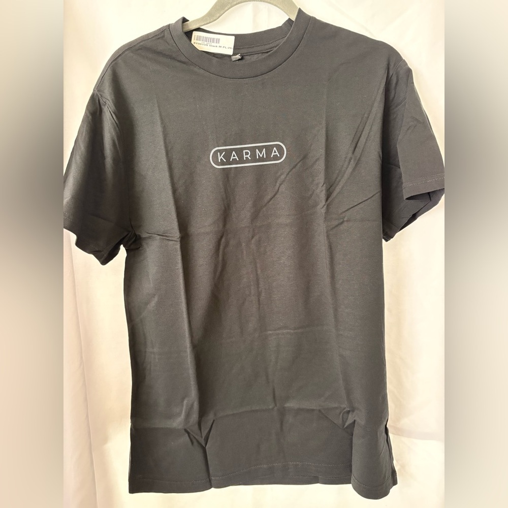 Mister Tee Karma Quote Graphic Tee Black Size M NWT